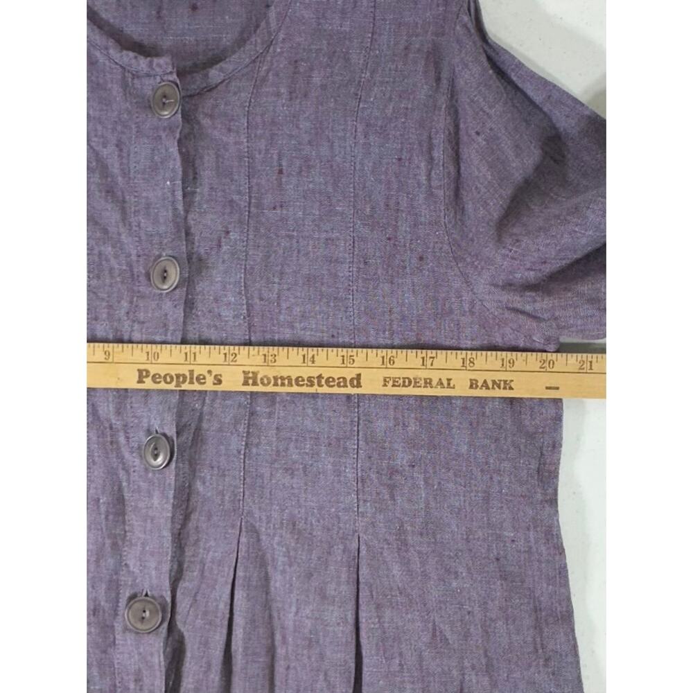 Flax Lightweight Jacket Small (Oversized) Button … - image 6